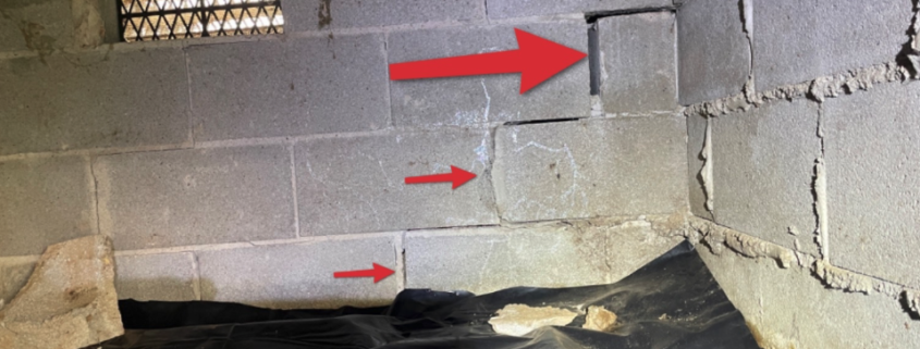 Step Cracks Foundation, Murfreesboro Crawl Space Inspection